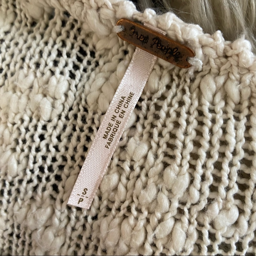 Free People Crochet Knit Sweater Sz S - Picture 5 of 5